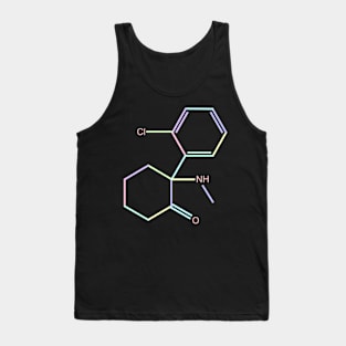 Ketamine Kawaii Pastel Rainbow Molecule Tank Top